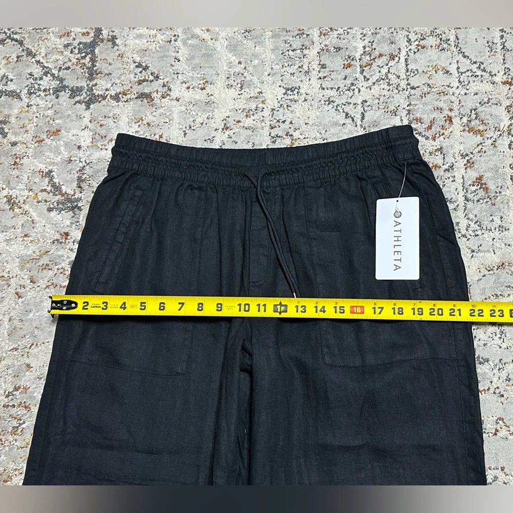 ATHLETA Retreat 100% Linen Wide Leg Pants size Large Petite - Picture 8 of 13